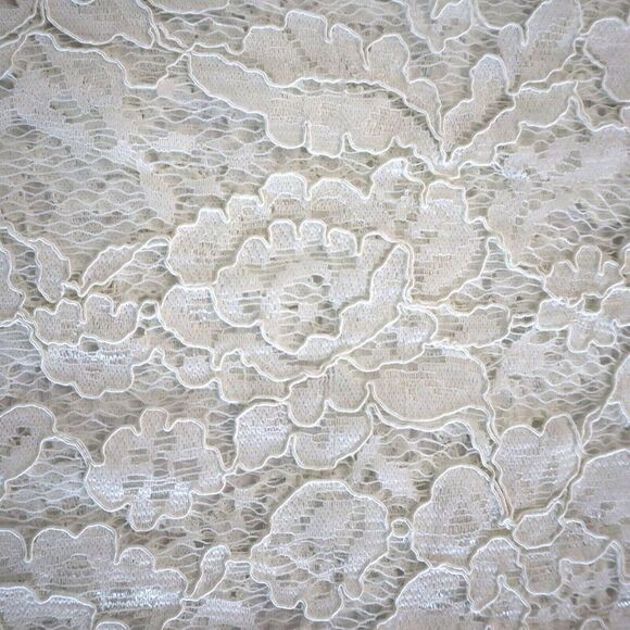 Naked Wardrobe 1192 Women's Sz Medium Ivory Sheer Lace Sleeveless Jumpsuit - Picture 8 of 9